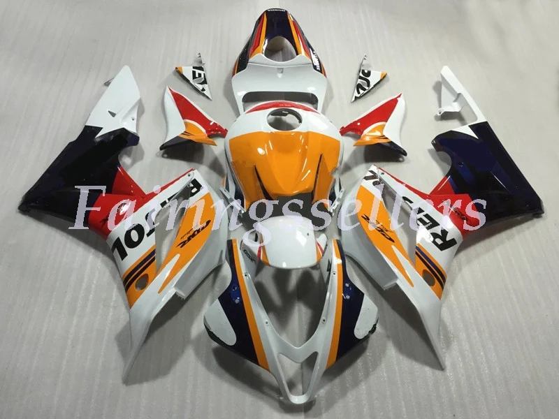 Custom White Repsol Набор впрыскивателей Мотоцикл Обтекатели Наборы подходит для Honda CBR600RR F5 07 08 2007 2008 обтекатель комплект цвет на заказ Repsol - Цвет: Custom White Repsol