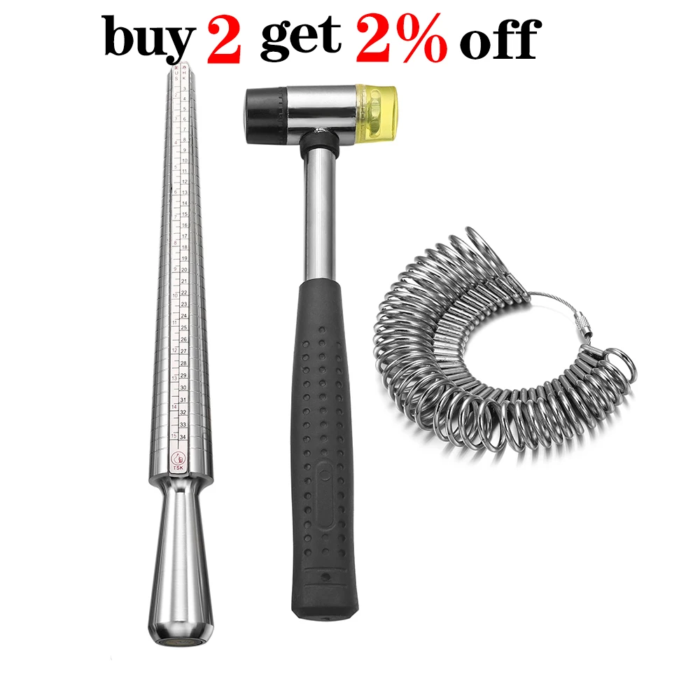Deluxe Metal Ring Sizer and Mandrel Gauge