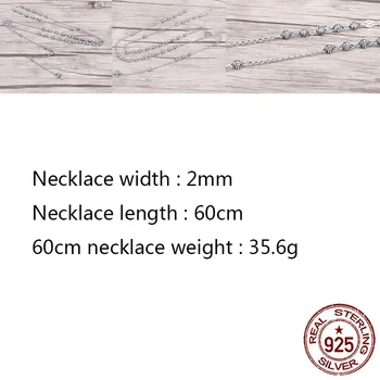 

D18 S925 Sterling Silver Necklace Personality Fashion Simple Punk Street Dance Style Cross Round Beaded Sweater Chain Gift hot