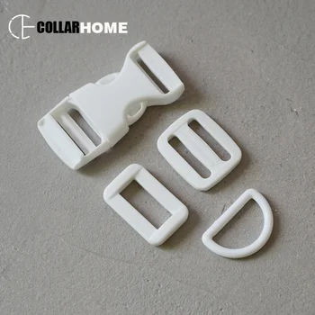 

100 sets plastic belt buckle D ring 20mm webbing clip clasp hook adjuster DIY dog collar bags DIY rucksack sewing accessories