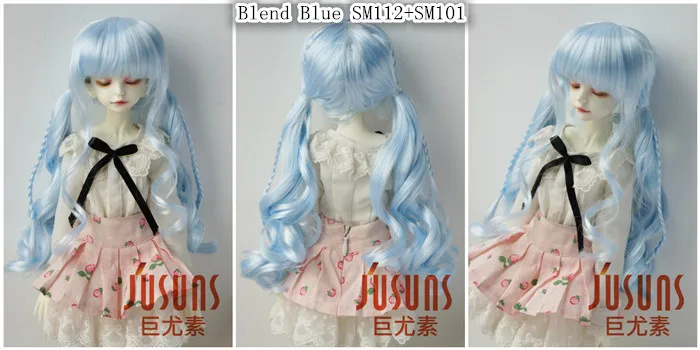 JD337 1/8 1/6 1/4 Pretty Synthetic Mohair BJD Wigs Suit For Size 5-6 Inch 6-7 Inch 7-8 Inch Doll Free Shipping Doll Hair Only