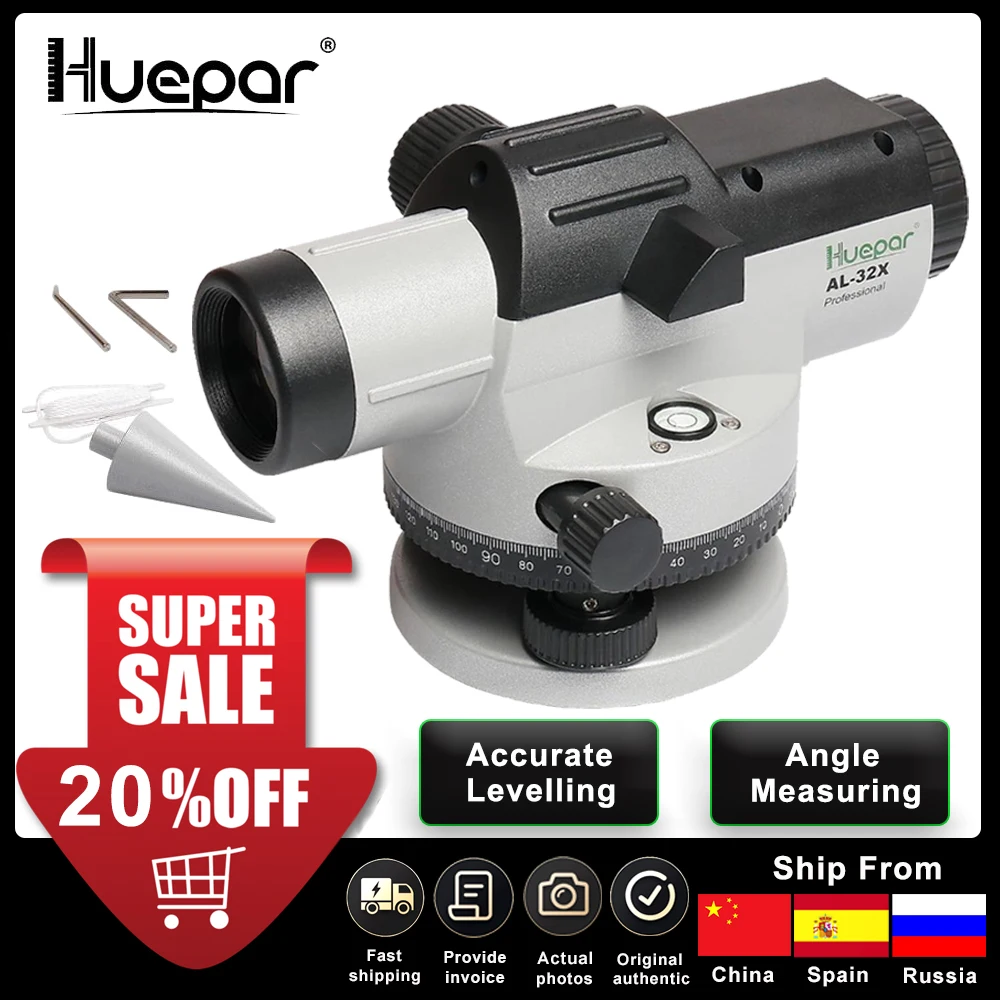 Huepar Optical Laser Level Accurate Levelling Tool Optical Level