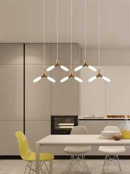 

Nordic Restaurant Led Hanging Light Creative Living Room Bedroom Pendant Lights Modern Simple Coffee Bar Clothing Shop Fixtures