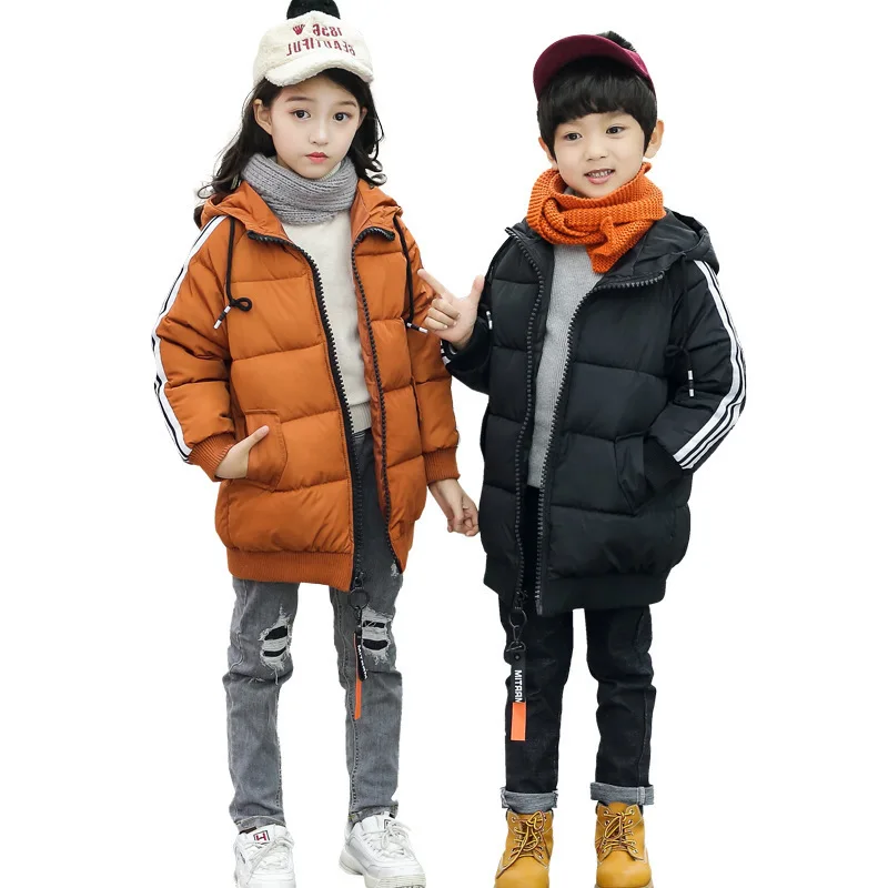

Children Winter Jacket Girl Coat Kids Warm Thick Hooded Long Down Coats for Teenage Snow Wear Parka Cotton-Padded Outerwear