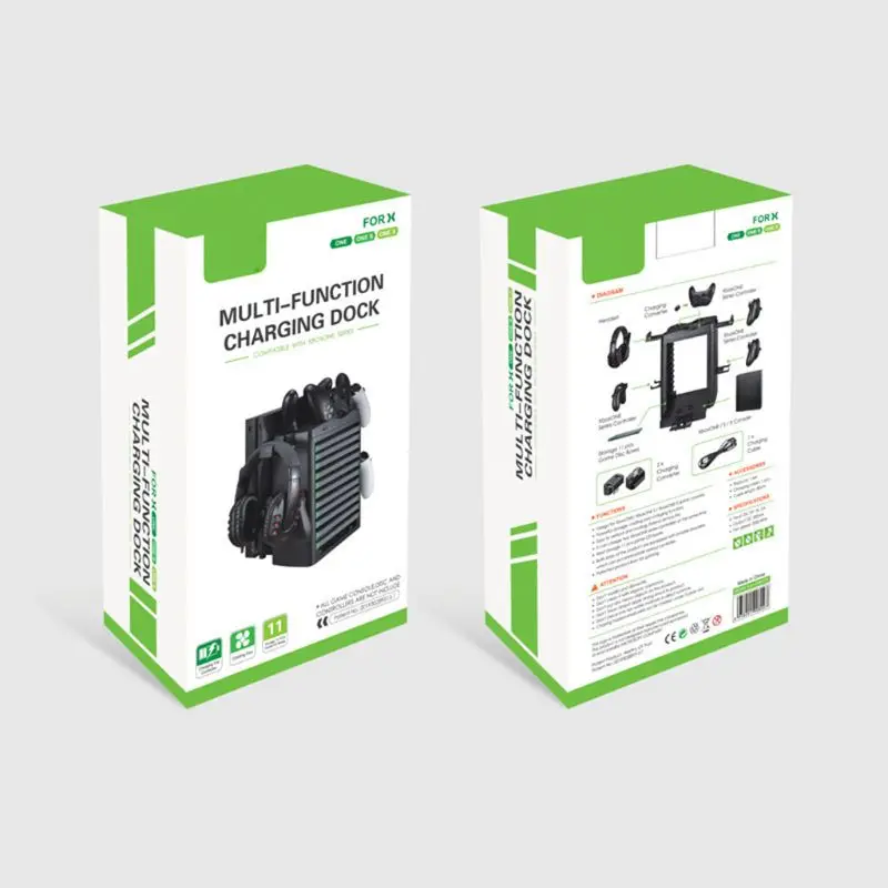 Vertical Stand With Cooling Fan Charging Station For XBOX ONE/X/Slim Controller