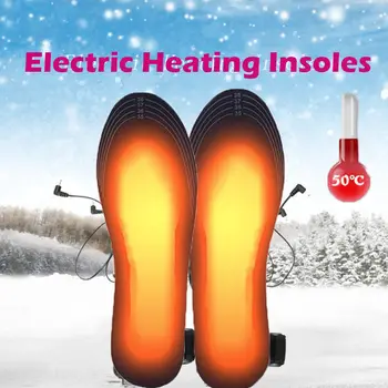 

USB Electric Heated Insoles Women Men Heating Shoe Insole Winter Warm Insoles For Shoes Boots Heater Warm Foot Pads Insert 2019