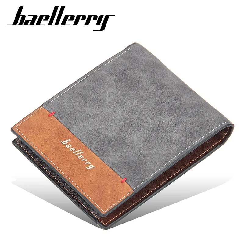 

Vintage Man Short Wallet Clip PU Leather Mens Credit Card Holder Male Zipper Designer Small Tiny Wallets High Quality Coin Purse