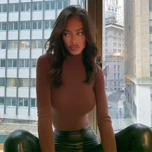 Best Price New Women's Autumn Solid Color Bottoming Shirt Long-sleeved High-neck Tight Knit Top Warm And Fashionable Pullover Best Price New Women's Autumn Solid Color Bottoming Shirt Long-sleeved High-neck Tight Knit Top Warm And Fashionable Pullover