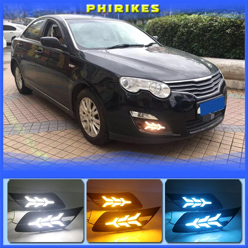 

Дневсветильник Roewe 2009, 2013 ~ 550 года, автомобильные аксессуары, светодиодные ходовые огни для Roewe 550, противотумансветильник