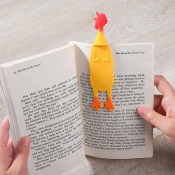 

Animals Angry Chicken Bookmark Kawaii Silica Bookmarks For Books Promotional Gift Stationery Film Bookmark