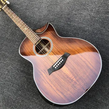 

armrest K24 acoustic guitar sunset KOA K24ce electric acoustic guitar half cutaway electrical acoustic guitar free shipping