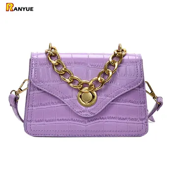 

Stone Pattern Lock Small Crossbody Bags Women Shoulder Bag Luxury Handbags Chain Designer Ladies Hand Bag Chain Messenger Bags