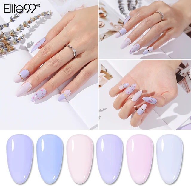 Elite99 10ml Lavendel Farbe Gel Polnischen Vernis Semi Permanent Top Mantel UV Gel Lack Tränken Weg Nail art Primer gel Nagellack