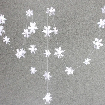 

3M White Paper 3D Snowflake Pendant Garland Christmas Hanging Decoration