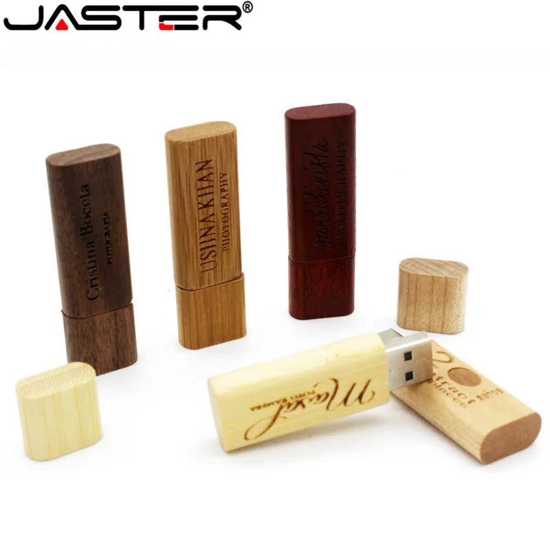 JASTER ручка привода деревянный Chiavetta USB 2,0 4 ГБ 8 ГБ 16 ГБ 32 ГБ 64 ГБ USB 2,0 настроить флэш-накопитель с логотипом подарки (более 5 шт бесплатный