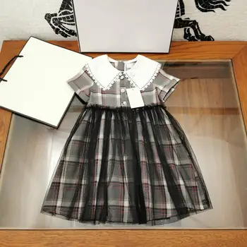 

Summer Lapel Children Clothing Princess Kids Dresses For Girls Causal Wear Dress 4 9 Years Girls Dress Vestido Robe Fille