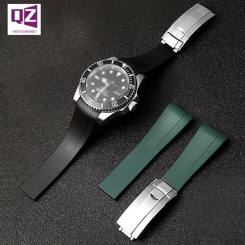 Ремешок силиконовый для часов 20 мм 21 резиновый браслет submariner daytona DEEPSEA Oysterflex rolex