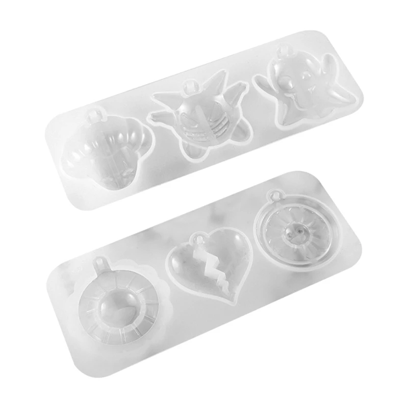 

Crystal Epoxy Resin Mold Clown Devil Sun Flower Halloween Pendant Silicone Mould 83XF
