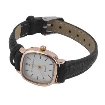 

Vintage Ladies Small Dial Square Dress Watch Fashion Woman Quartz Thin Leather Wristwatch Relogio Feminino