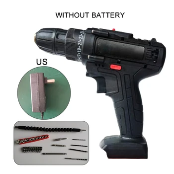 

50Nm Brushless Electric Drill Two Speed Screw Driver Hammer LED Lighting Tool