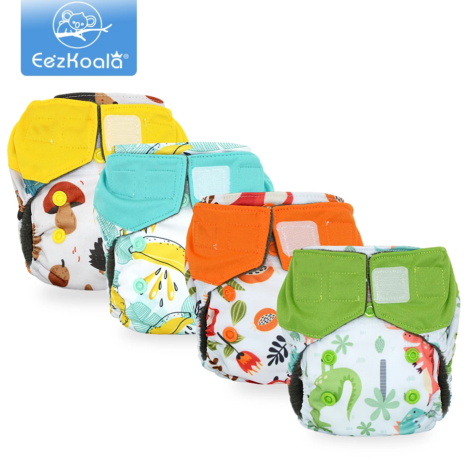 Eezkoala Bamboo Charcoal Newborn Cloth Diaper Dualgussets Baby