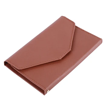 

Luxury PU Leather Material Three Fold Card Sleeve ID Badge Case Clear Bank Credit Card Holder Accessories