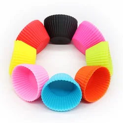 8PCS Silicone baked cake cup baking pans Cupcakes lined with reusable muffin baking non-stick moulds kitchen baking accessories