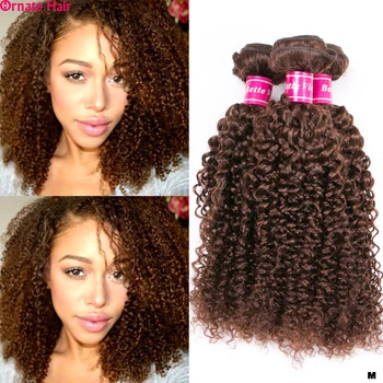 

Pre-Colored Short Kinky Curly Bundles Non-Remy Human Hair Weave 1/2/3/4pcs/lot Brazilian Hair Weave Bundles Middle Ratio