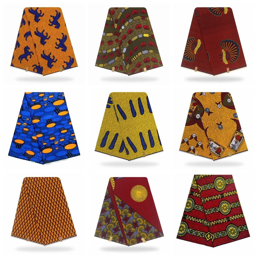 Высокое качество, африканская ткань с принтом,, Tissus, голландский воск, настоящий голландский воск, нигерийский голландский воск, 6 ярдов, хлопок, мягкий