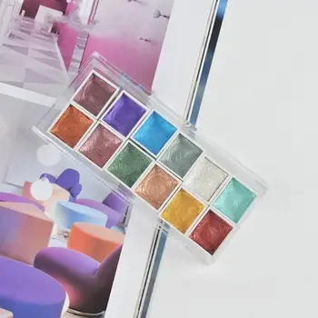 

Finger 13 Colors Acrylic Paint Glow Water brush Bright Color Cosplay Makeup Face Paint Washable Watercolor Pigment Drawing Art