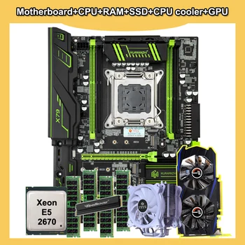 شراءلوحة أم Huanzhi X79 الإعداد 512G M.2 NVMe SSD CPU Intel Xeon E5 2670 مع وحدة المعالجة المركزية برودة ذاكرة الوصول العشوائي 32G(4*8G) RECC بطاقة الفيديو GTX960 4G