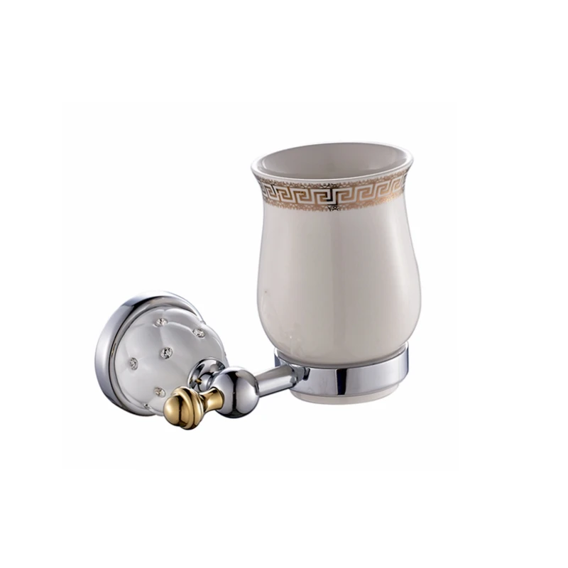 Vidric Wall Mounted Bathroom Accessories Set Towel Shelf Towel Holder Toilet Paper Holder Soap Holder Soap Dispenser EKY5100 - Цвет: Tumble Holder