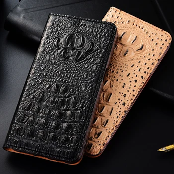 

Phone Case for Samsung A40 Case 3D Crocodile pattern Flip Genuine Leather Soft Silicon Back Cover for Samsung Galaxy A40 Coque