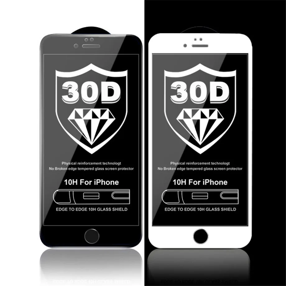 30D защитное закаленное стекло для iPhone 6 6s 7 8 Plus X стекло защитная пленка для iPhone 11 Pro XR Xs Max стекло