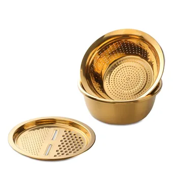 

5 in 1 Kitchen Tool Stainless Steel Drain Pot Food Chopper Vegetable Cutter Peeler Hand Held Slicer Grater Kitchen Accessories