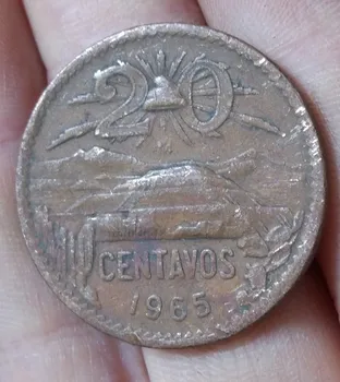 

Mexico 20 Cents America Coins Old Original Infrequent Coin Commemorative Edition 100% Real