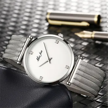 

Ultra Thin Fashion Simple Waterproof Women's Watch Rose Gold Watch Triomphe Mesh Brand Minimalist Lady Watch For Women Golden