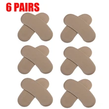 6 пар ткань липкая задняя пятка Захваты Обуви Губка Подушка стелька колодки вкладыши обуви стельки высокий каблук вставка протектор для подошвы