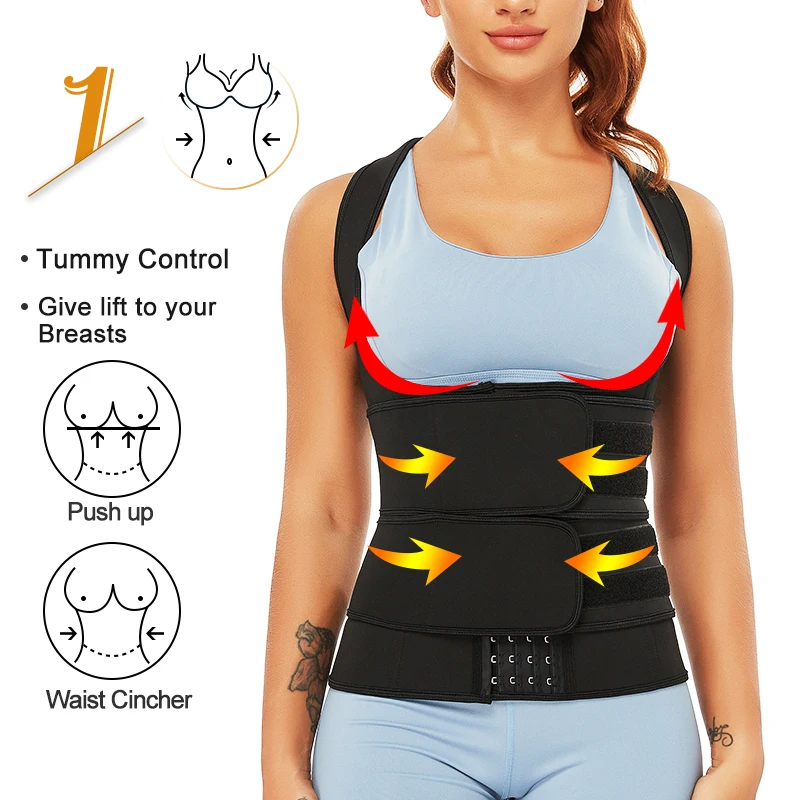 Burvogue Neoprene Sweat Waist Trainer Fitness Belt Thermo Body Shaper  Trimmer Corset Waist Cincher Wrap Workout Slim Shapewear