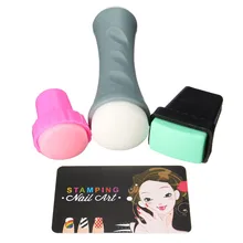 3D штамповка шаблон для ногтей DIY лак для ногтей штамповка пластины штамп скребок с крышкой Маникюр штамп инструмент для росписи ногтей набор