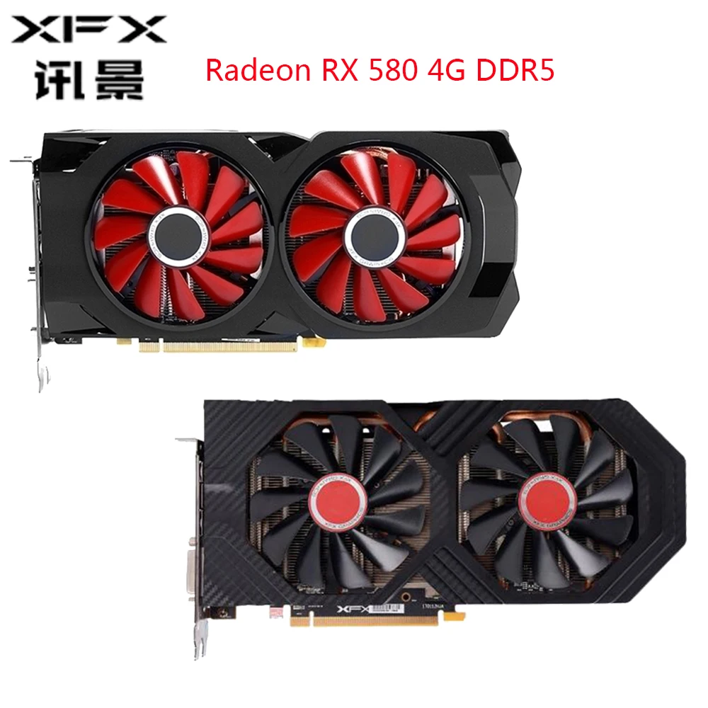 Видеокарта XFX AMD Radeon RX580 4 ГБ DDR5 графическая карта GPU RX 580 Гб 256 бит игровой ПК для