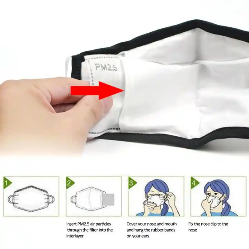 Cotton Face Mask Cover Respirator Reusable Anti Dust Pm2 5 Mask