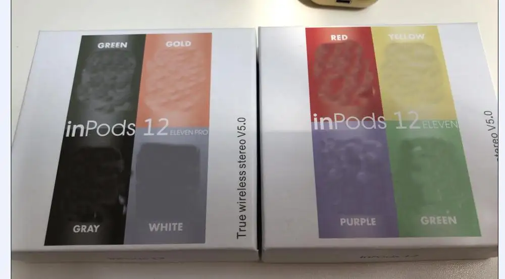 Металлические Bluetooth наушники inPods 12 Macaron выдвижные TWS стереонаушники беспроводные
