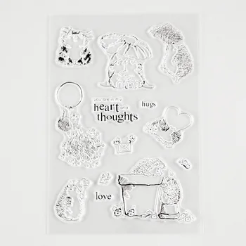 

you are in my heart and thoughts clear stamps paper craft art animal decorative stamps