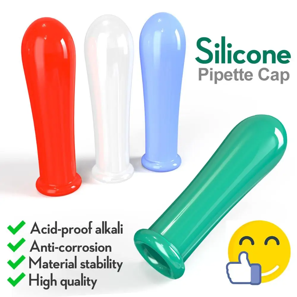 

Glass Dropper Pipette color silicone Head Lab Laboratory Equipment 5pcs by Ks-Tek