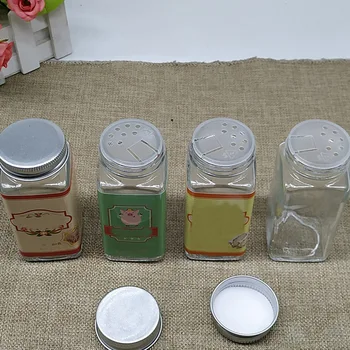 

5/10/20/30 Pcs Flavor Container 100ml Sealed Moisture-proof Sprinkling Bottle Square Glass Spice Bottle 50g Kitchen Tools 2020