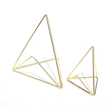 

2 Pack Geometric Storage Rack Simple Wrought Iron Organizer Memo Newspaper Multifunction Display Stand Holder Gifts