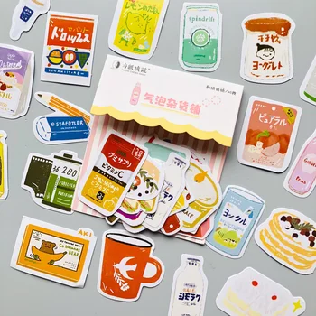 

40 pcs /Bag Shop of Drinks Stickers Adhesive Stickers DIY Decoration Stickers
