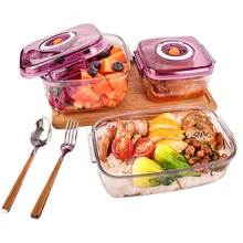 ABS пластиковый вакуумный контейнер коробка для хранения с вакуумным насосом холодильник Кухня Микроволновая печь контейнер большой емкости