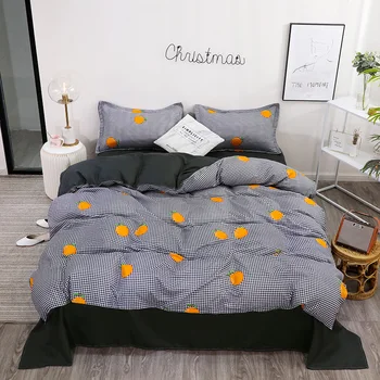 

3/4pcs Bedding Set Black Cow Curve Duvet Cover Flat Sheet Pillowcase Quilt Cover Full Queen King Size Bedclothes